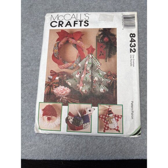 Vintage McCalls Crafts 8432 Christmas Decor Pattern Uncut 1996 - Picture 5 of 5